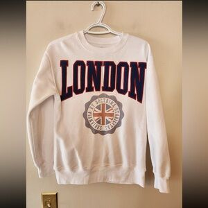 Freeze London white crewneck sweatshirt size womens small oversized